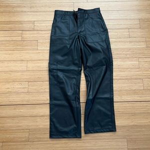 Zara leather cargo pants